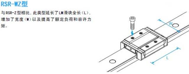 THK 导轨滑块RSR-WZ